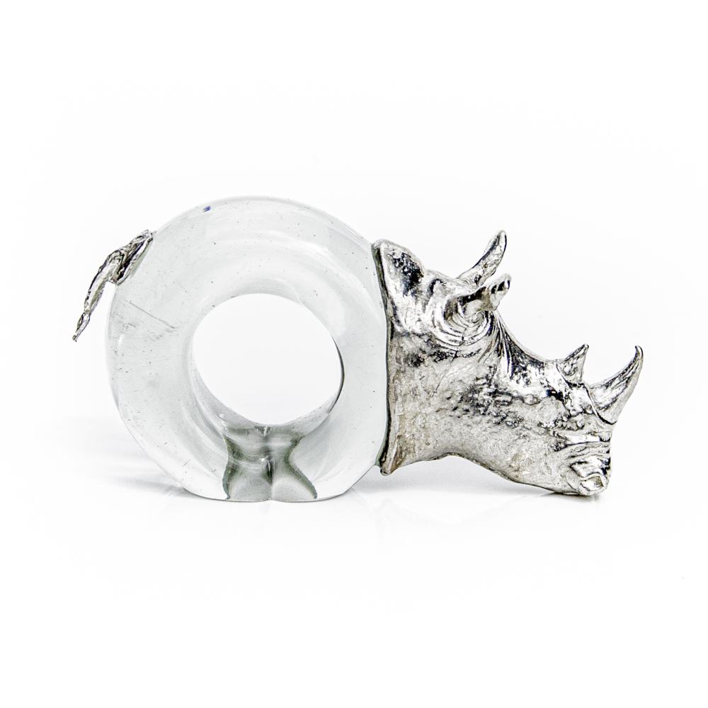 Pewter Rhino Napkin Ring