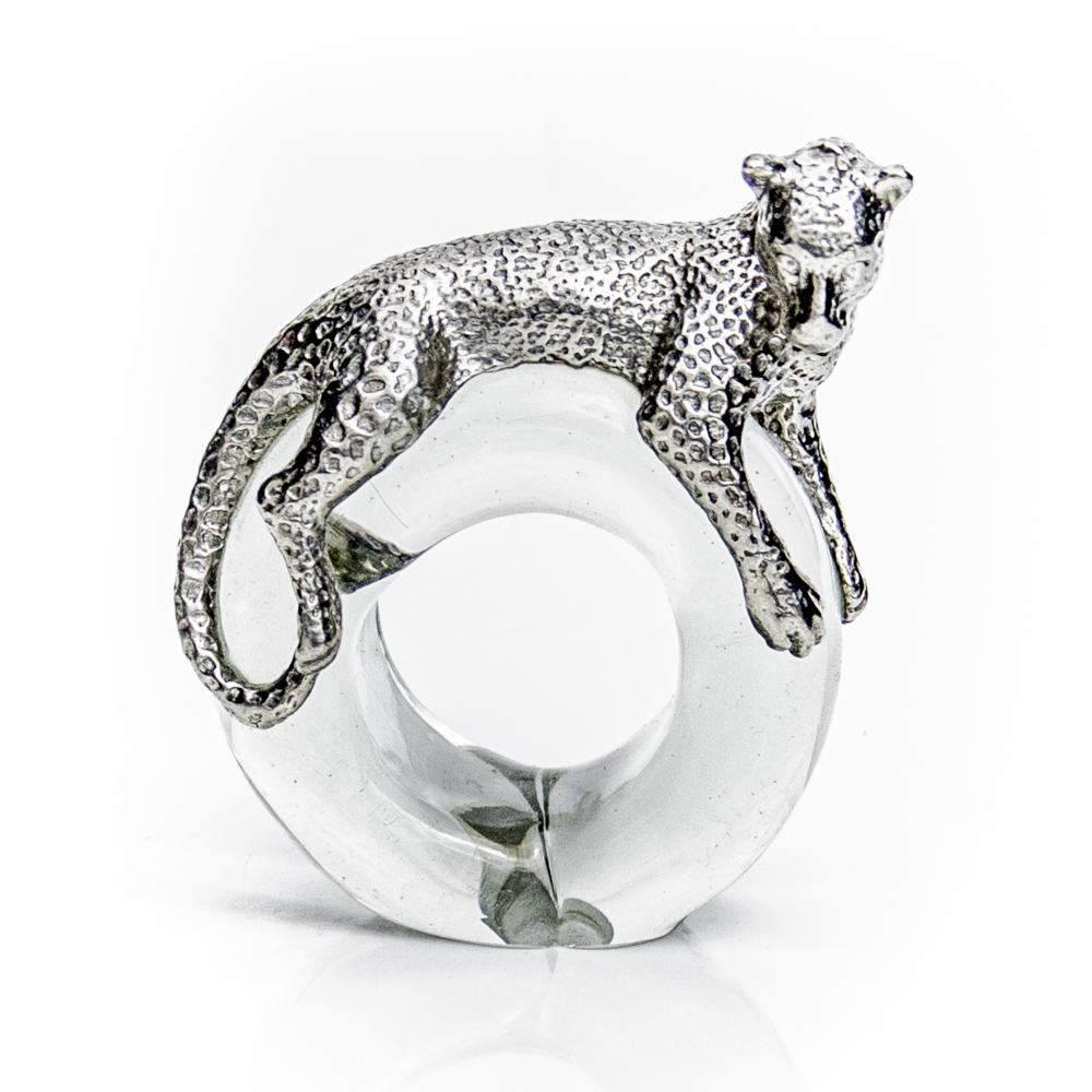 Pewter Leopard Napkin Ring