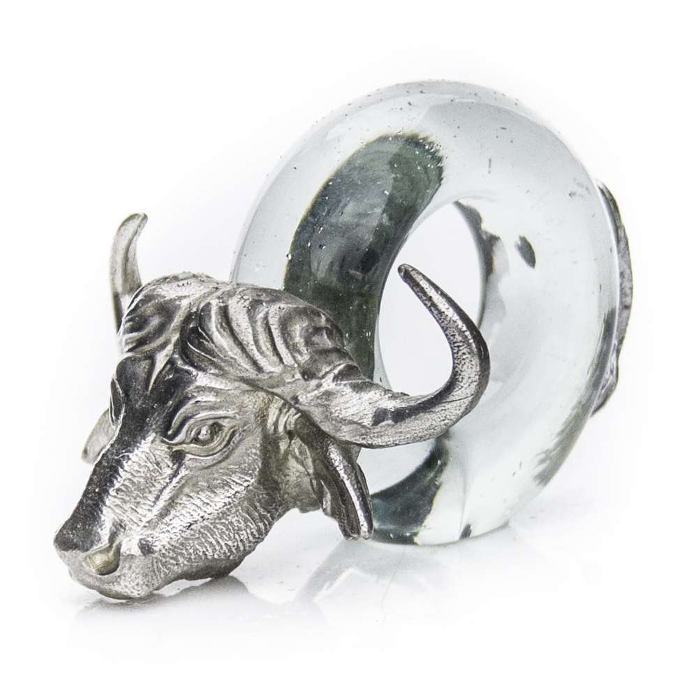 Mini Buffalo Napkin ring Pewter