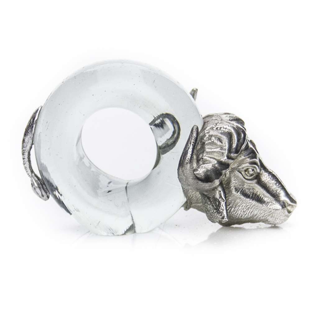 Mini Buffalo Napkin ring Pewter