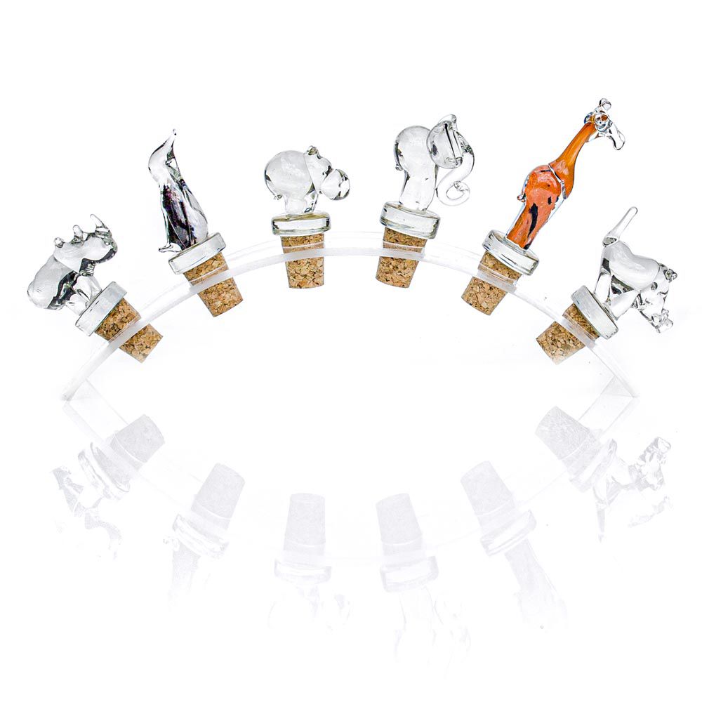 Coloured Giraffe Wine Stopper