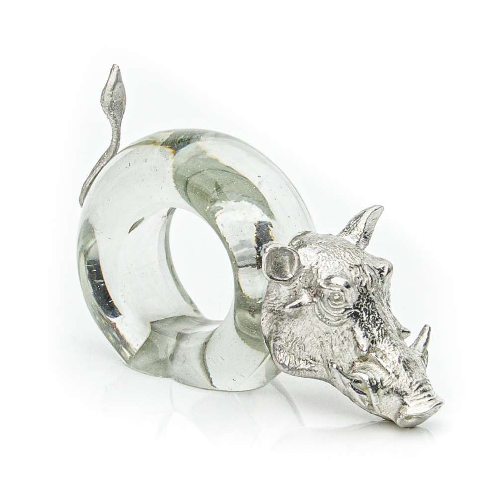 Pewter Warthog Napkin Ring