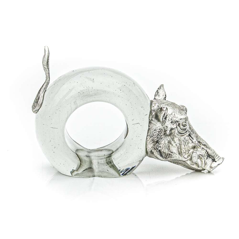 Pewter Warthog Napkin Ring