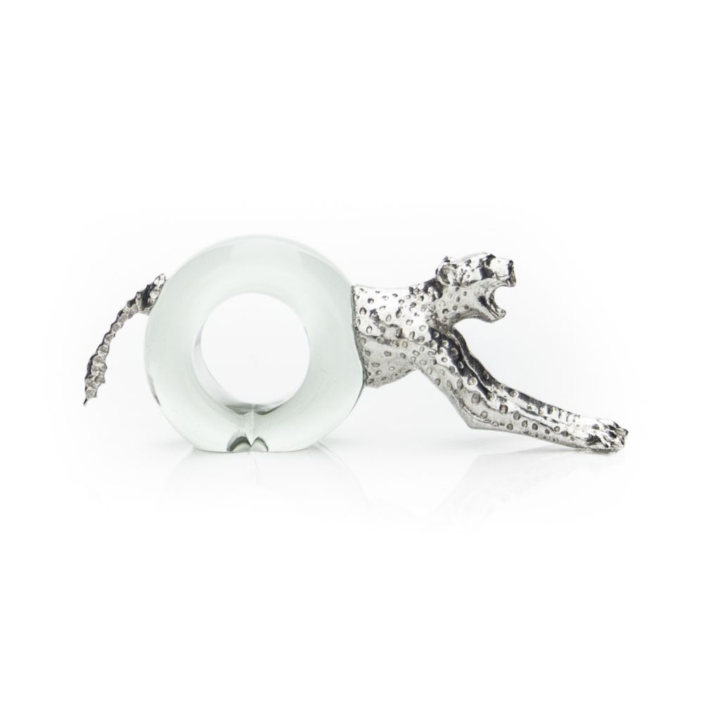 Pewter Cheetah Napkin Ring
