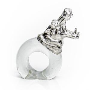Pewter Rhino Napkin Ring