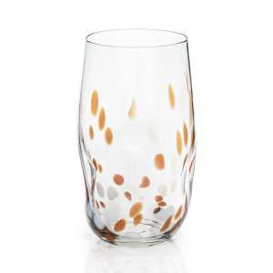Tulip wonky tumbler with Orange & White Flecks